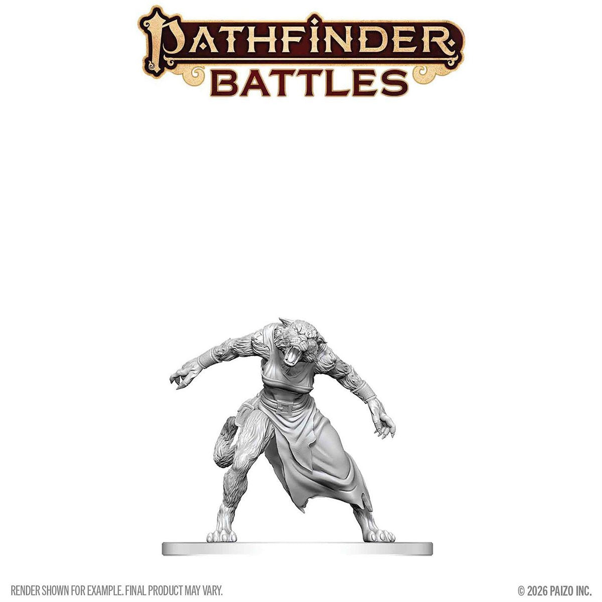 Pathfinder Battles Deep Cuts: Weretiger Mini-Figure - Image 6