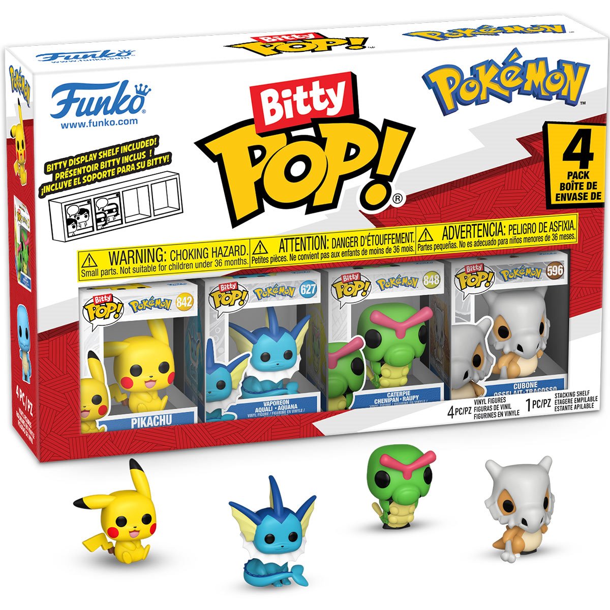 Pokemon Pikachu Funko Bitty Pop! Mini-Figure 4-Pack