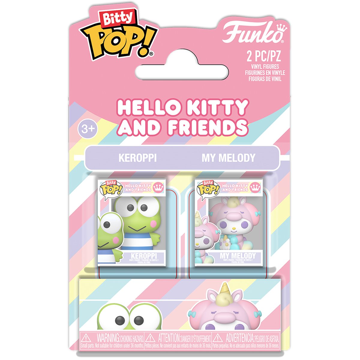 Sanrio Hello Kitty and Friends Keroppi and My Melody Funko Bitty Pop! Mini-Figure 2-Pack - Image 3