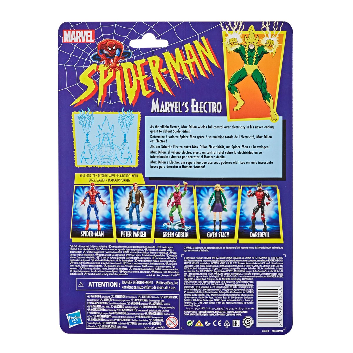 Spider-Man Retro Marvel Legends Electro 6-Inch Action Figure - Image 6