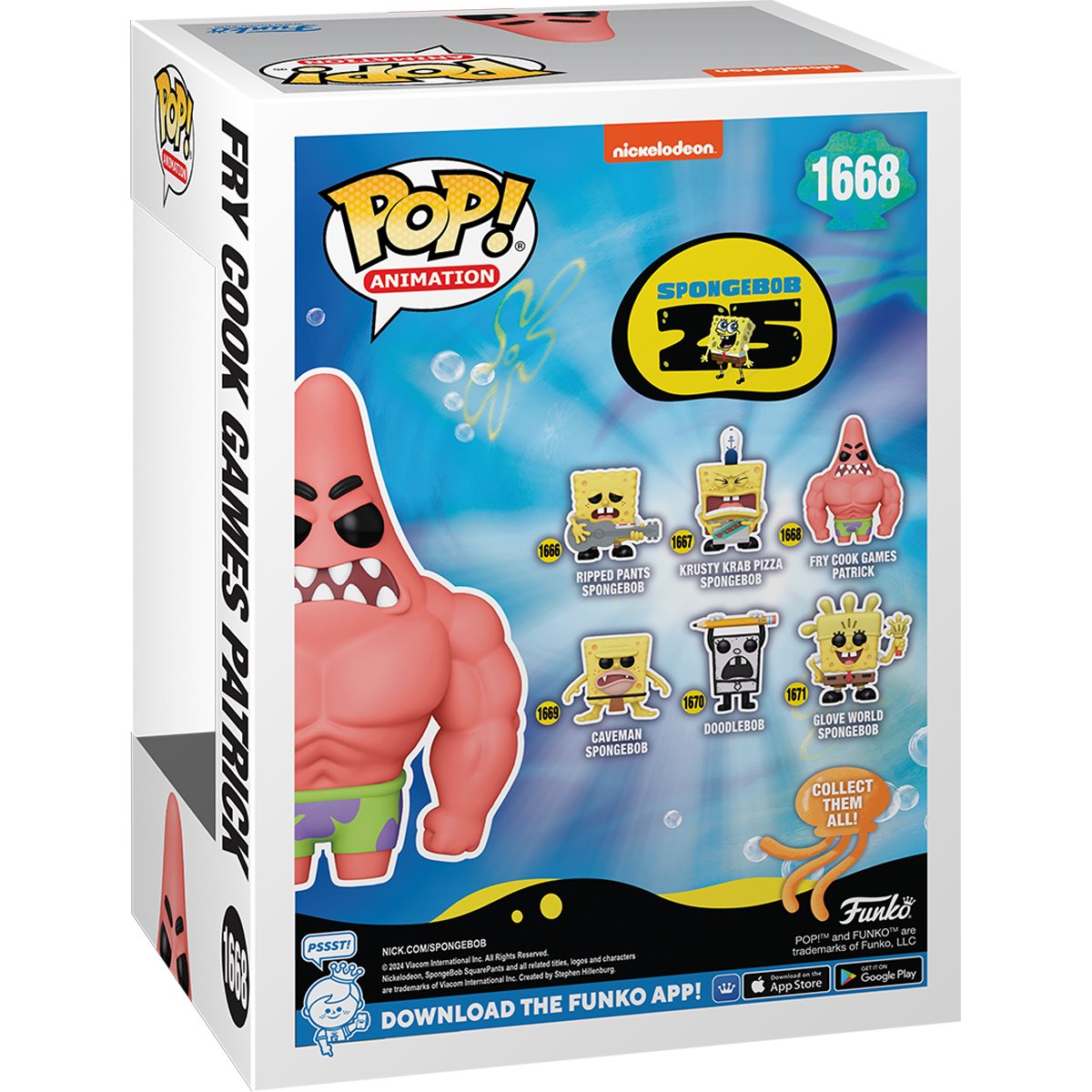 SpongeBob SquarePants 25th Anniversary Fry Cook Games Patrick Funko Pop! Vinyl Figure #1668 - Image 3