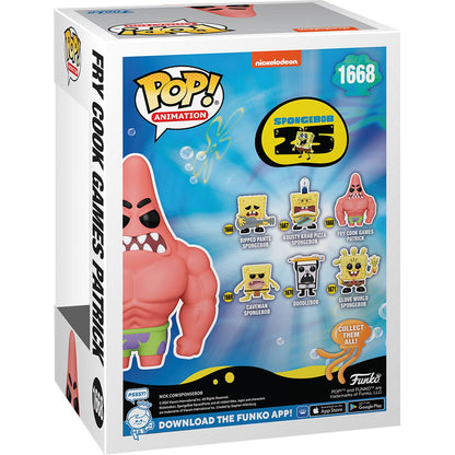 SpongeBob SquarePants 25th Anniversary Fry Cook Games Patrick Funko Pop! Vinyl Figure #1668 - Image 3