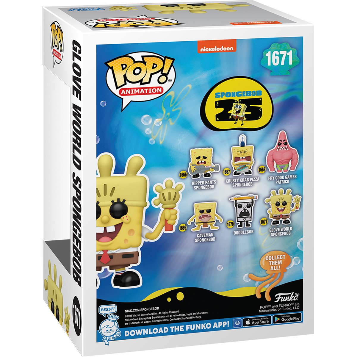 SpongeBob SquarePants 25th Anniversary Glove World SpongeBob Funko Pop! Vinyl Figure #1671 - Image 3