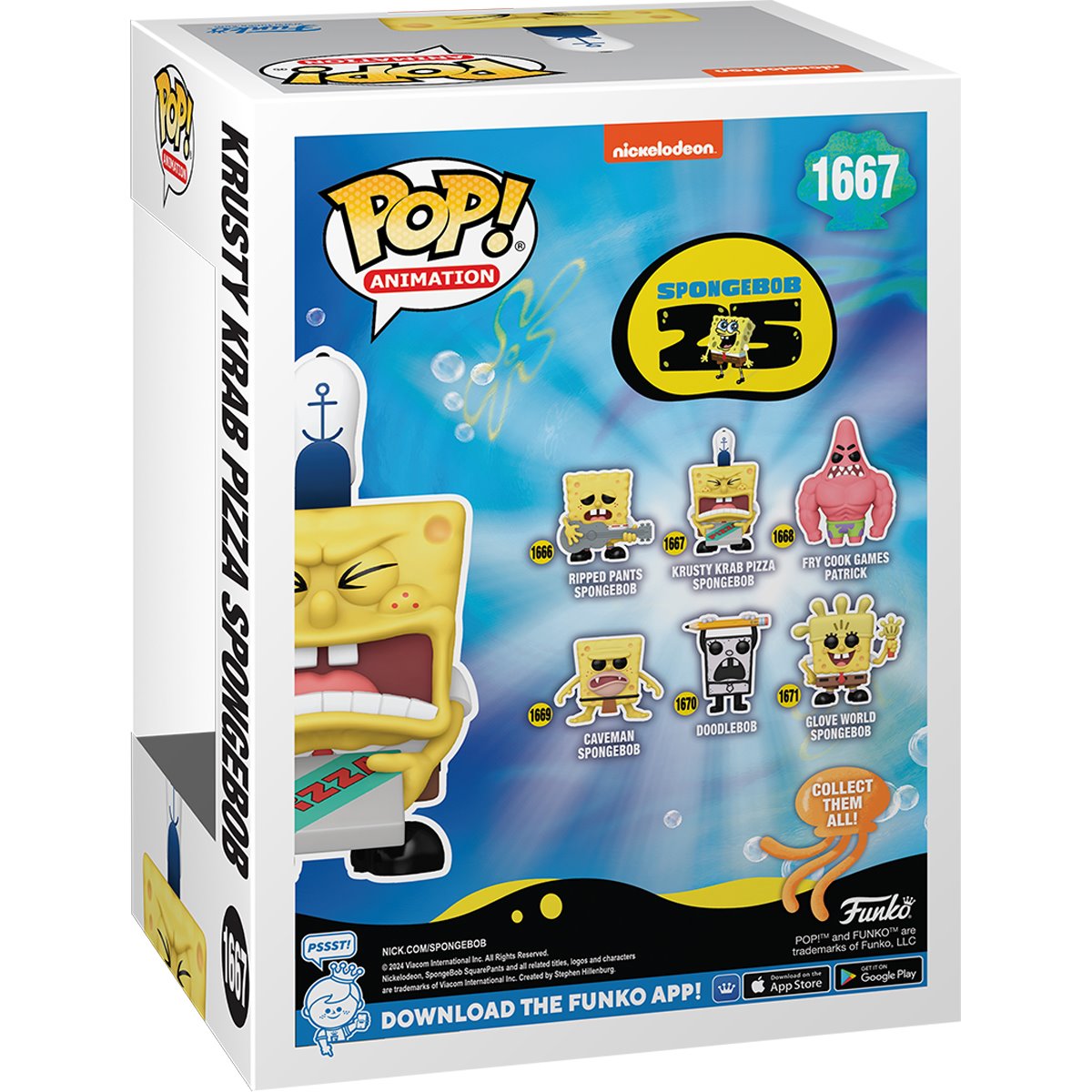 SpongeBob SquarePants 25th Anniversary Krusty Krab Pizza SpongeBob Funko Pop! Vinyl Figure #1667 - Image 3