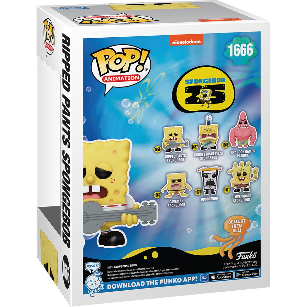 SpongeBob SquarePants 25th Anniversary Ripped Pants SpongeBob Funko Pop! Vinyl Figure #1666 - Image 3