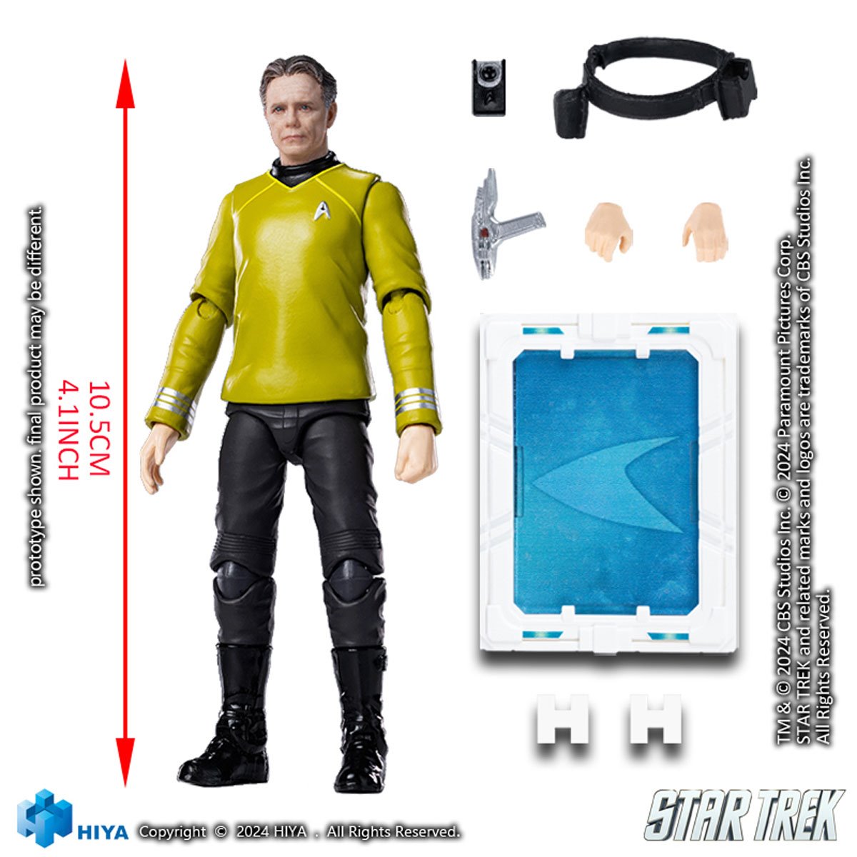 Star Trek 2009 Captain Christopher Pike Exquisite Mini Series 1:18 Scale Action Figure - Image 2