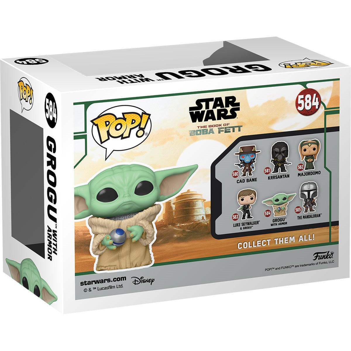 Star Wars: Book of Boba Fett Grogu with Armor Funko Pop! Vinyl Figure #584 - Image 3