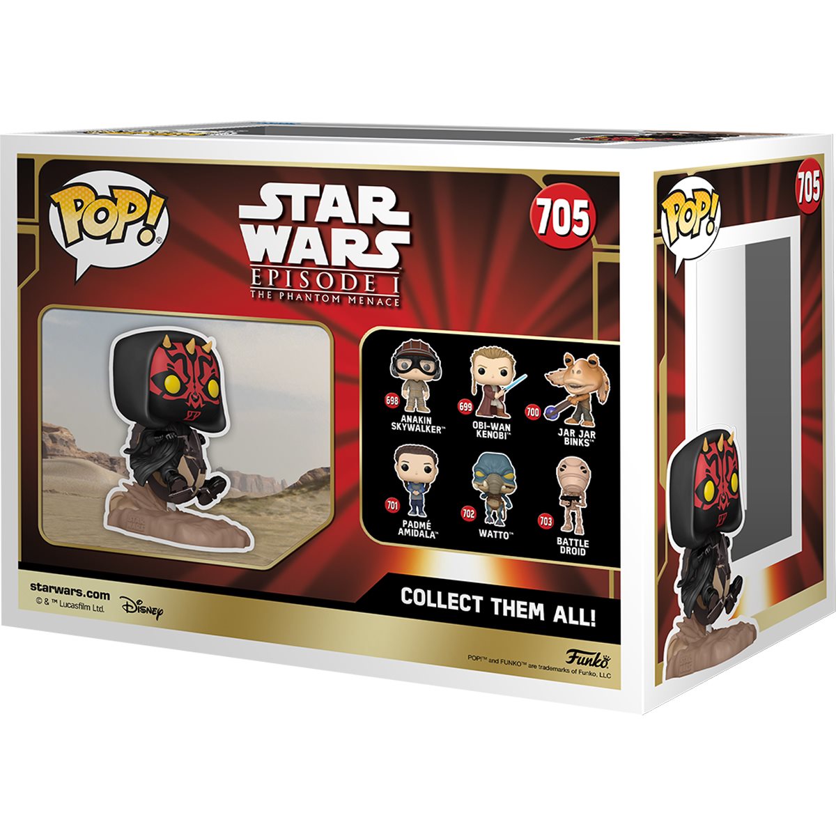 Star Wars: Episode I - The Phantom Menace Darth Maul on Bloodfin Speeder Deluxe Funko Pop! Ride #705 - Image 3