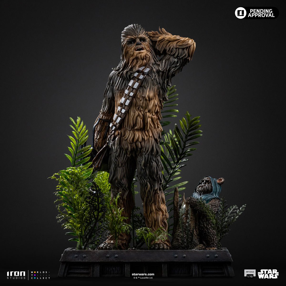 Star Wars: Return of the Jedi Chewbacca and Tokkat 1:10 Art Scale Limited Edition Statue - Image 4