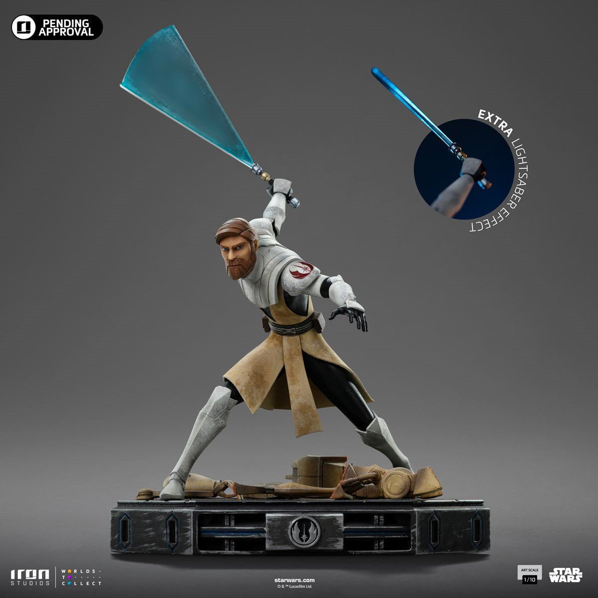 Star Wars: The Clone Wars Obi-Wan Kenobi 1:10 Art Scale Limited Edition Statue - Image 2
