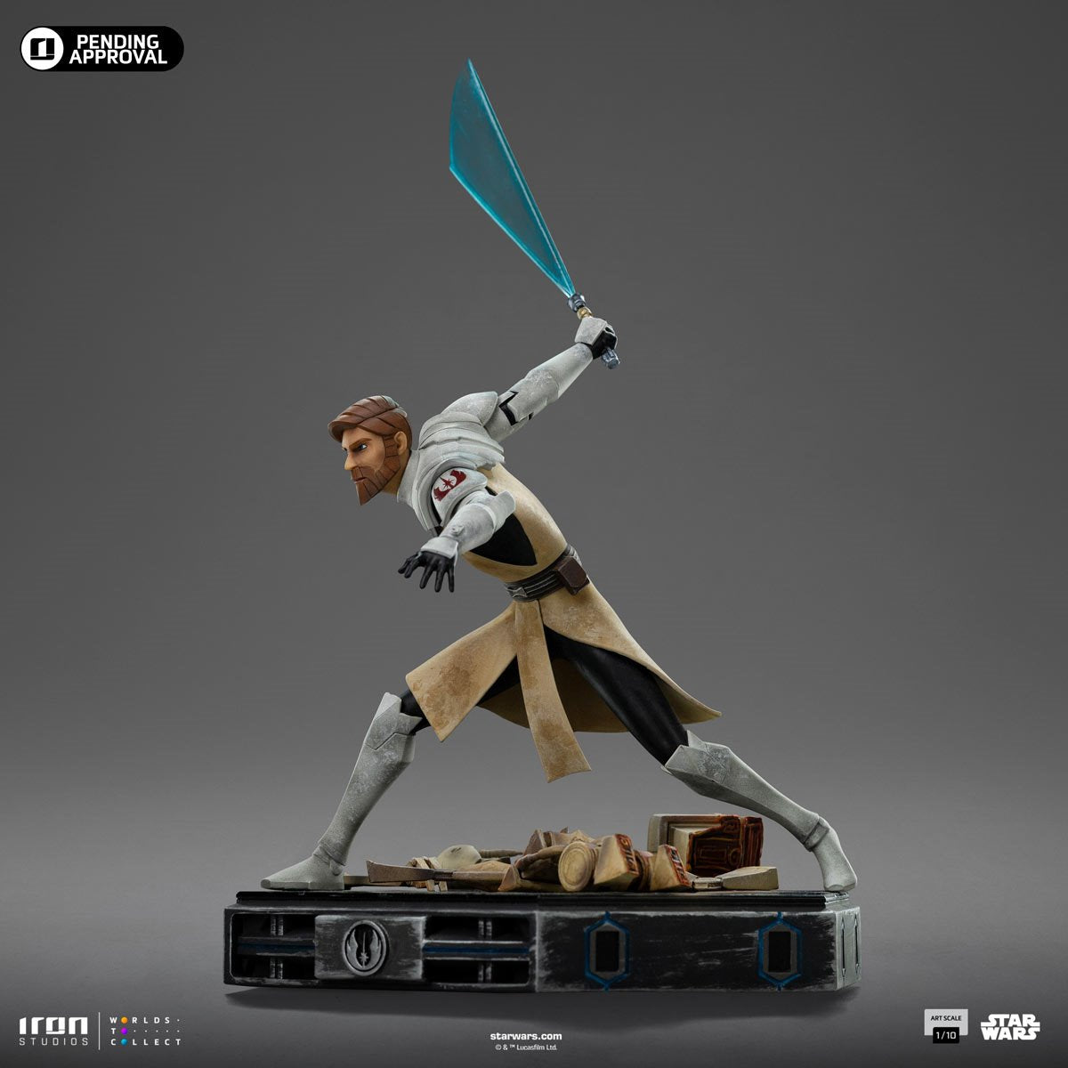 Star Wars: The Clone Wars Obi-Wan Kenobi 1:10 Art Scale Limited Edition Statue - Image 4
