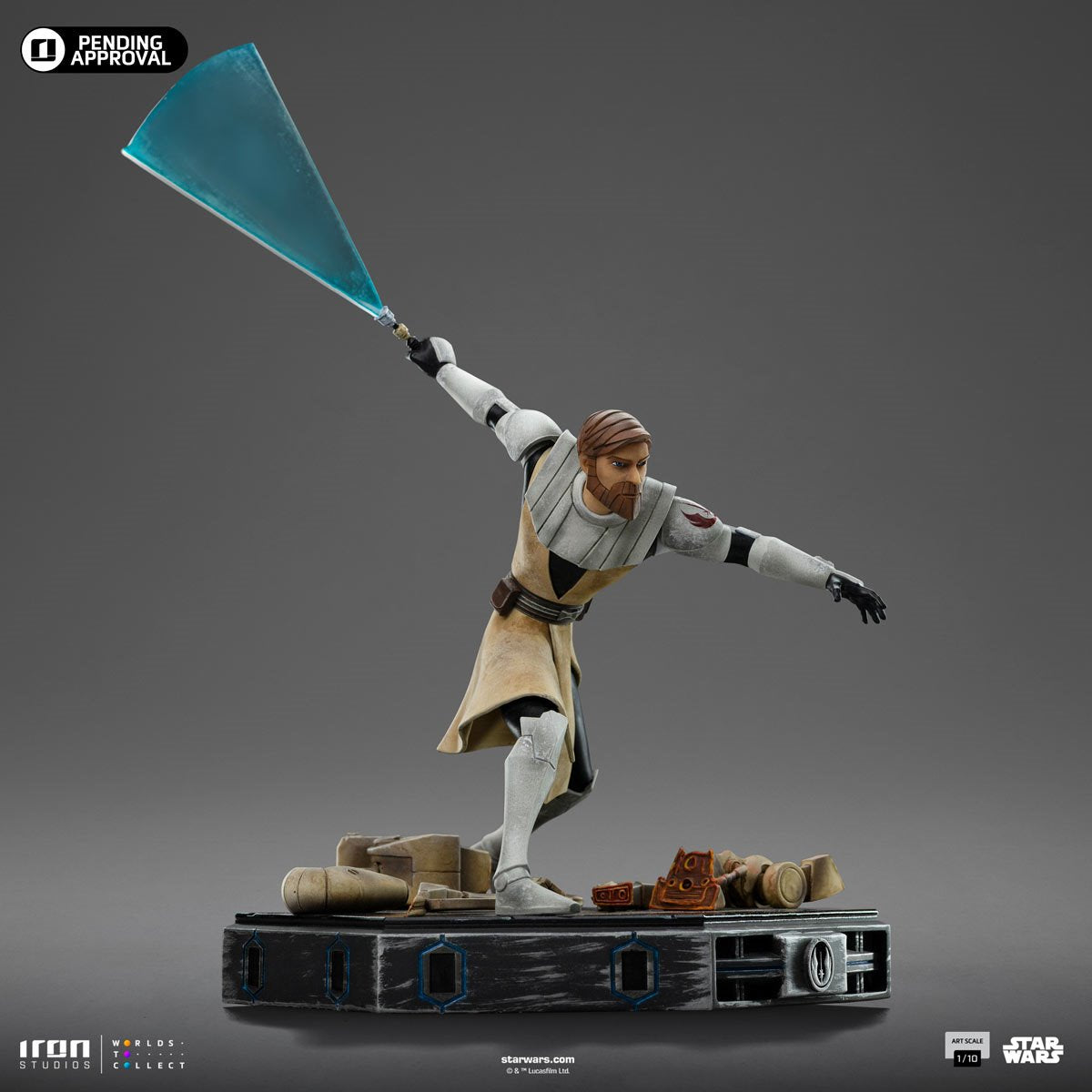 Star Wars: The Clone Wars Obi-Wan Kenobi 1:10 Art Scale Limited Edition Statue - Image 5