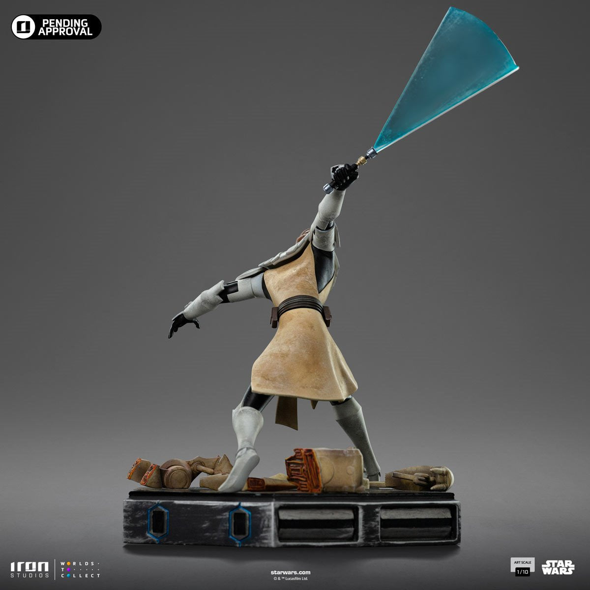 Star Wars: The Clone Wars Obi-Wan Kenobi 1:10 Art Scale Limited Edition Statue - Image 6