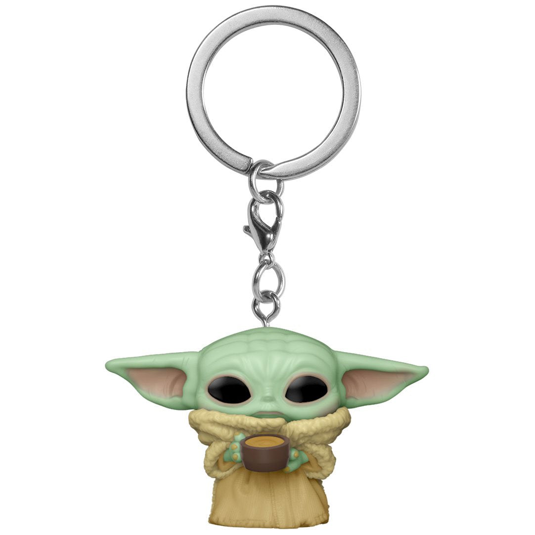 Star Wars: The Mandalorian The Child with Cup Funko Pocket Pop! Key Chain - Image 2