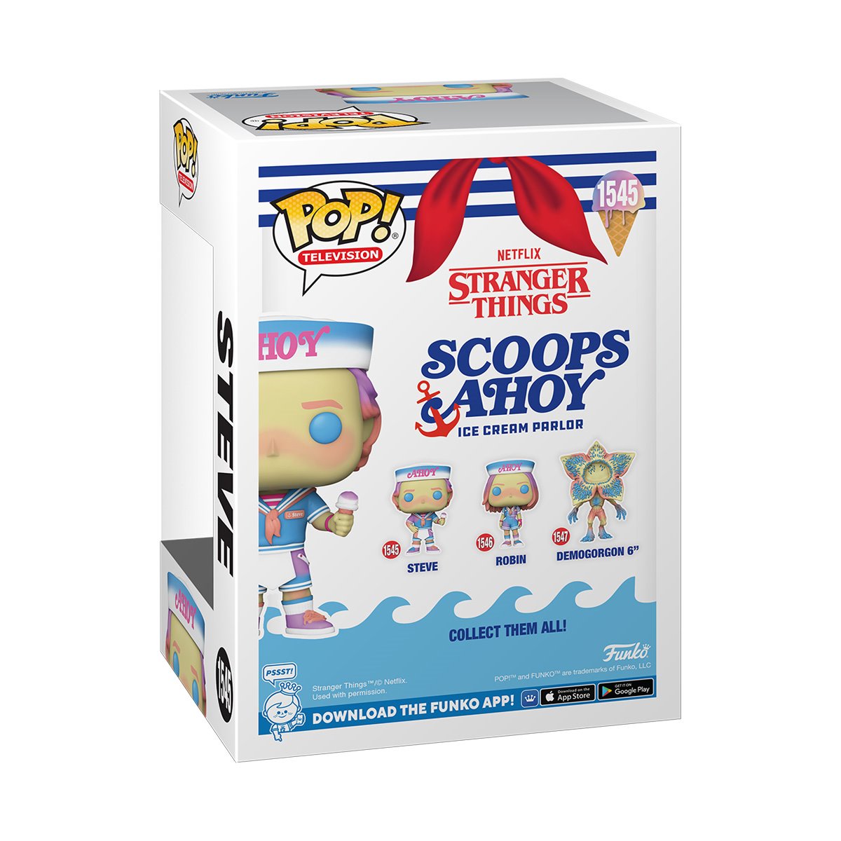 Stranger Things Steve with Ice Cream (Scoops Ahoy) Funko Pop! Vinyl Figure #1545 - Image 3
