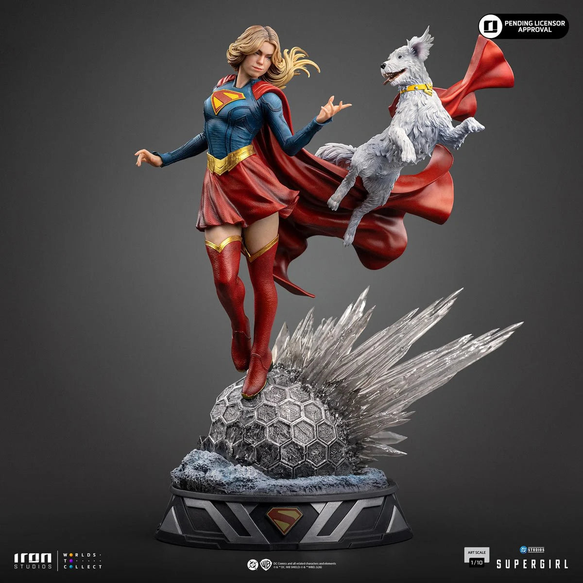 Supergirl Movie Supergirl & Krypto 1:10 Art Scale Limited Edition Statue