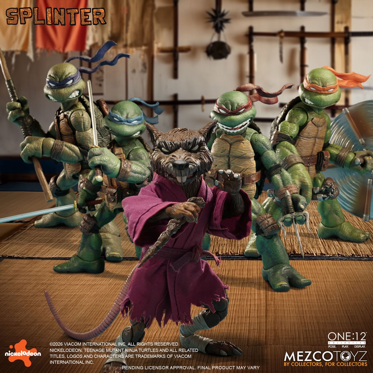Teenage Mutant Ninja Turtles Master Splinter One:12 Collective Action Figure - Image 9