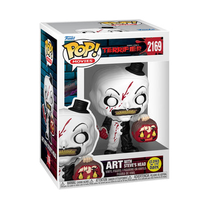 Terrifier Art with Steves Head Glow-in-the-Dark Funko Pop! Vinyl Figure #2169 - Image 3