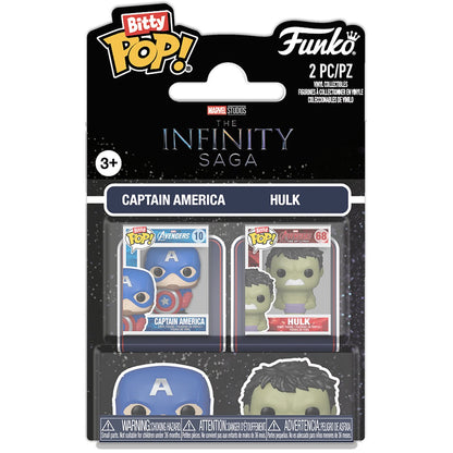 The Avengers The Infinity Saga Captain America and Hulk Funko Bitty Pop! Mini-Figure 2-Pack - Image 4