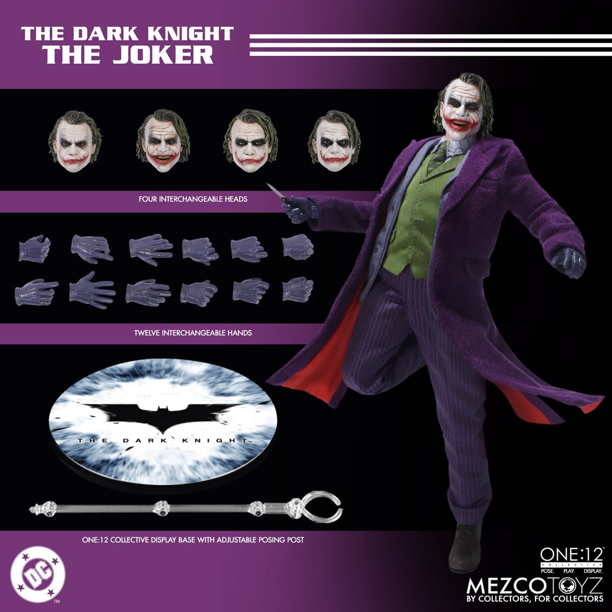 The Dark Knight Joker One:12 Collective Action Figure - Image 2