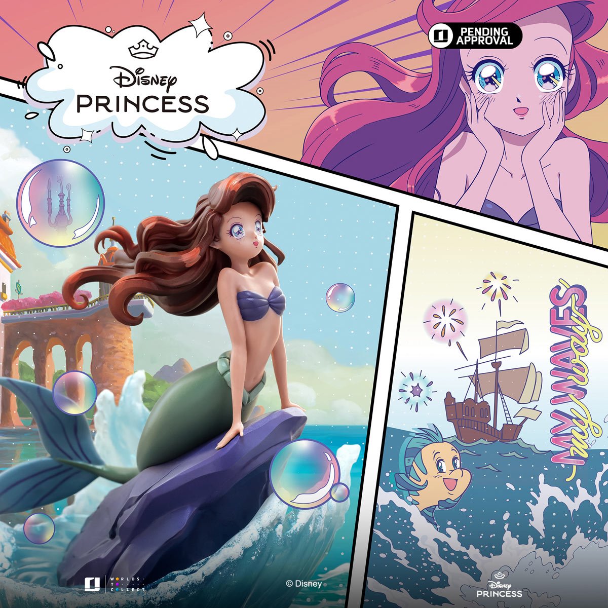 The Little Mermaid Ariel Anime Princess PVC Statue - Image 7