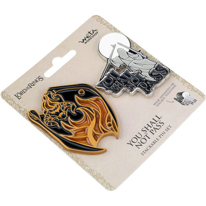 The Lord of the Rings Trilogy You Shall Not Pass Stackable Enamel Pin Set - Image 3
