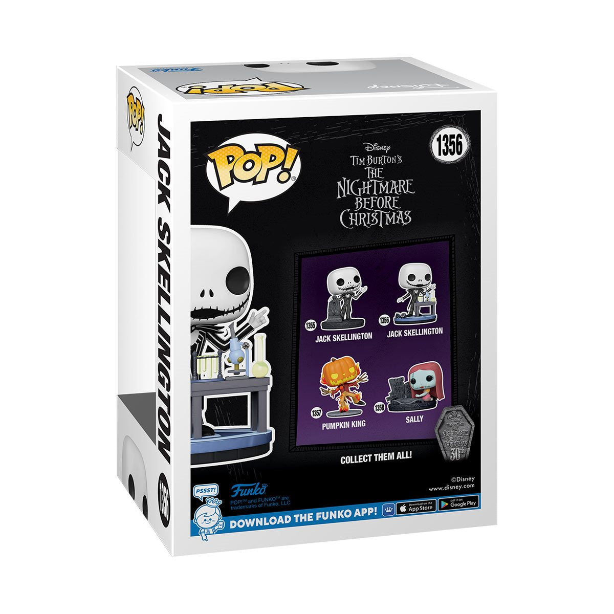 The Nightmare Before Christmas 30th Anniversary Jack Skellington (Lab) Funko Pop! Vinyl Figure #1356 - Image 3