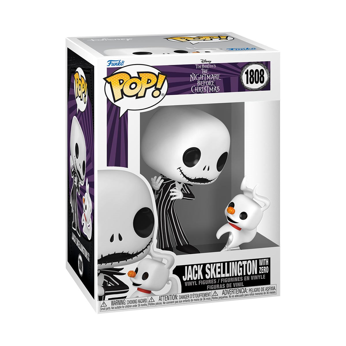 The Nightmare Before Christmas Jack Skellington with Zero (Wave 9) Funko Pop! Vinyl Figure and Pop! Buddy - Image 2