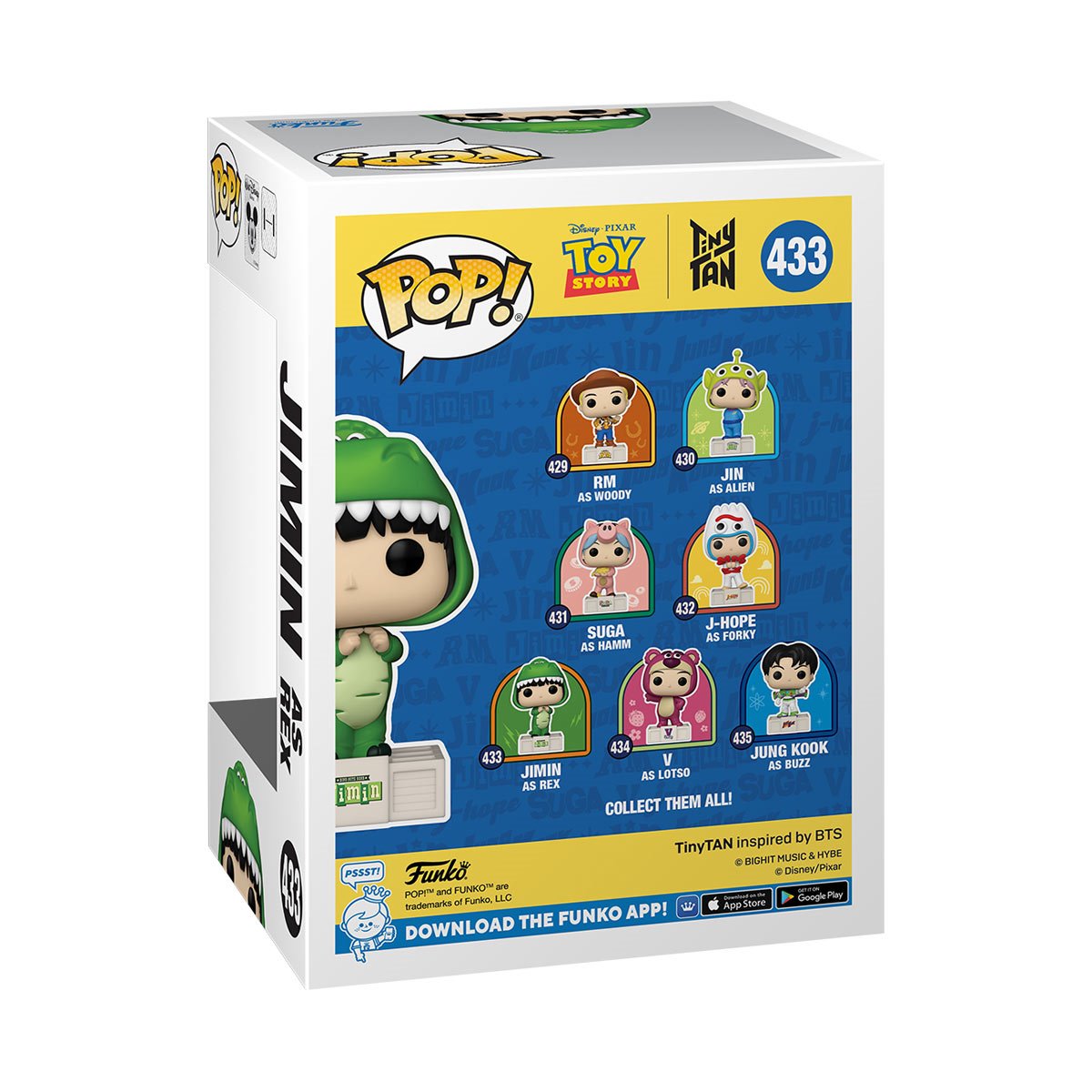 Toy Story x TinyTAN BTS Jimin as Rex Funko Pop! Vinyl Figure #433 - Image 3