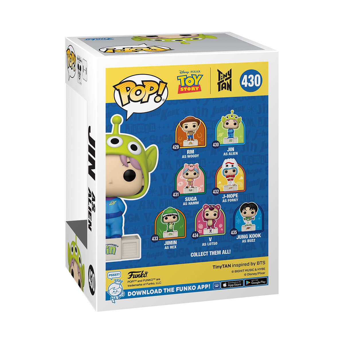 Toy Story x TinyTAN BTS Jin as Alien Funko Pop! Vinyl Figure #430 - Image 3