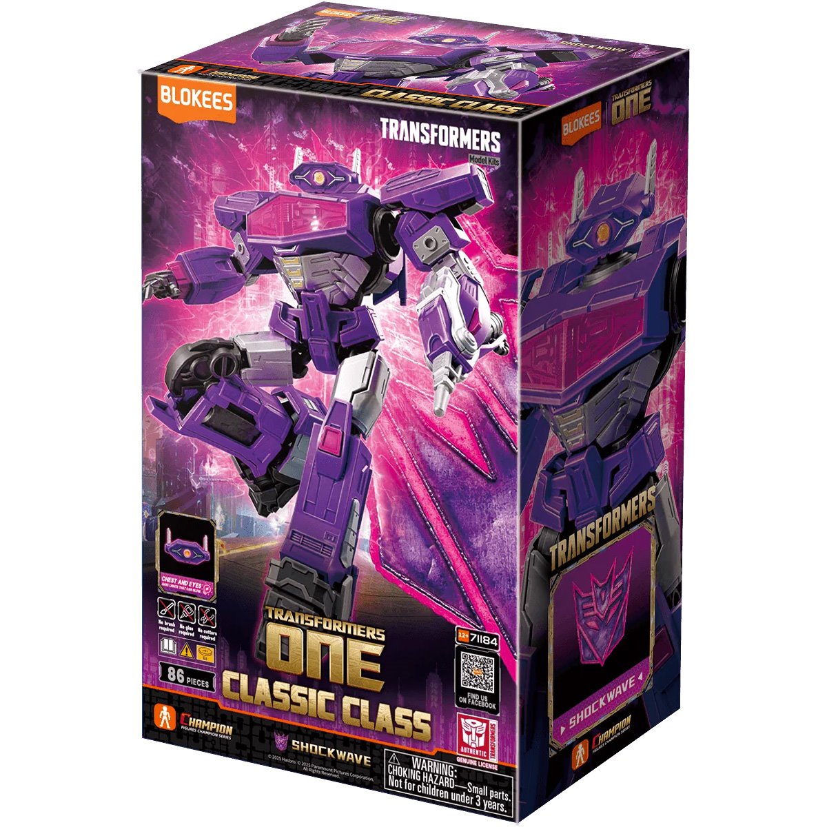 Transformers Classic Class Shockwave CC18 Blokees Model Kit - Image 5