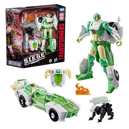 Transformers Generations War for Cybertron: Siege Deluxe Class WFC-S15 Autobot Greenlight with Dazzlestrike - Image 7