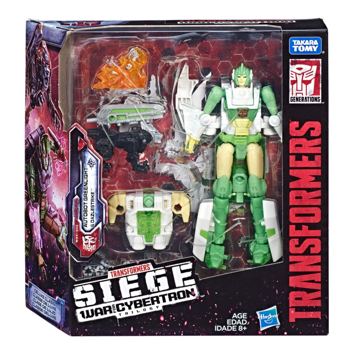 Transformers Generations War for Cybertron: Siege Deluxe Class WFC-S15 Autobot Greenlight with Dazzlestrike - Image 8