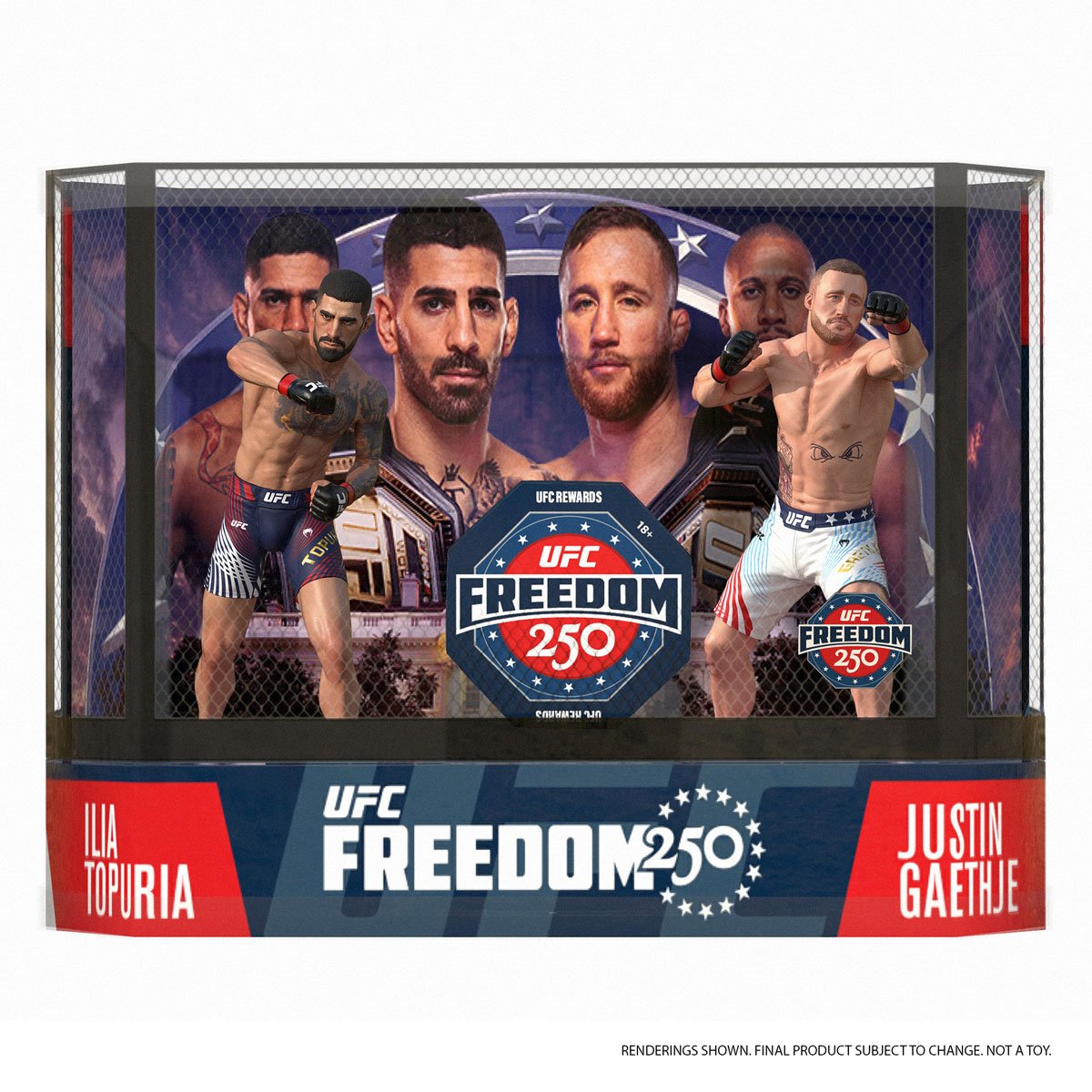 UFC SportsPicks Ilia Topuria vs Justin Gaethje Freedom 250 7-Inch Scale Posed Figure 2-Pack - Image 6