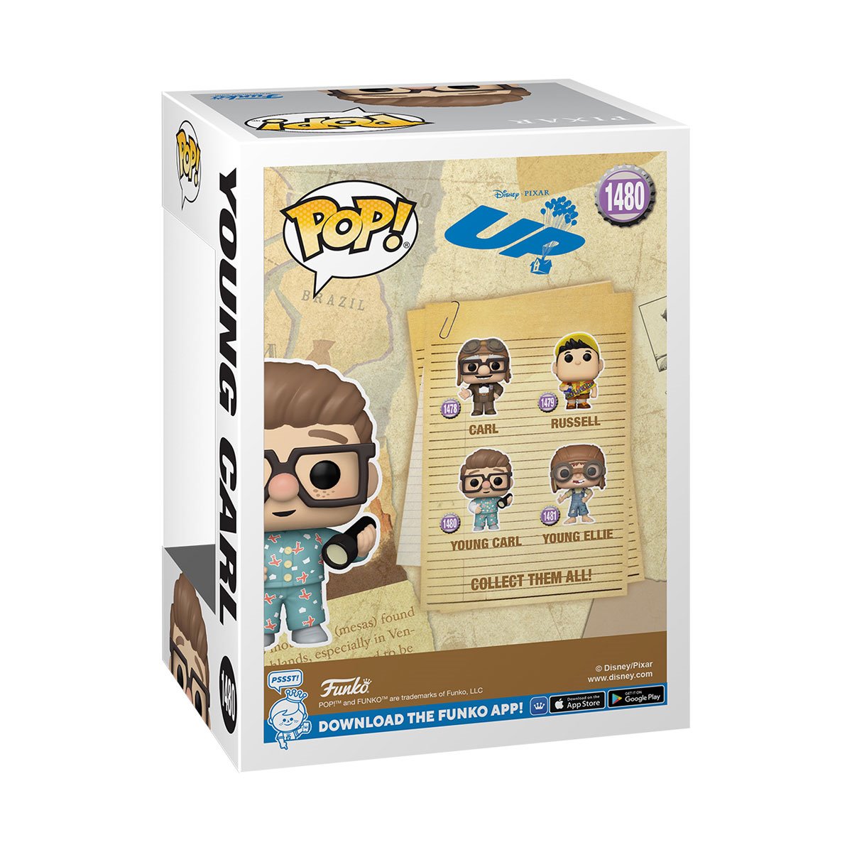 Up Young Carl with Flashlight Funko Pop! Vinyl Figure #1480 - Image 3