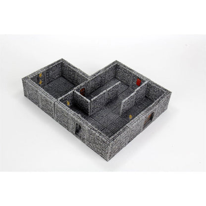 WarLock Tiles Dungeon Tiles II Full Height Stone Walls Expansion Pack - Image 2