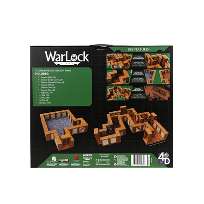 WarLock Tiles Expansion Pack 1-Inch Town and Village Straight Walls Accessory Pack - Image 4