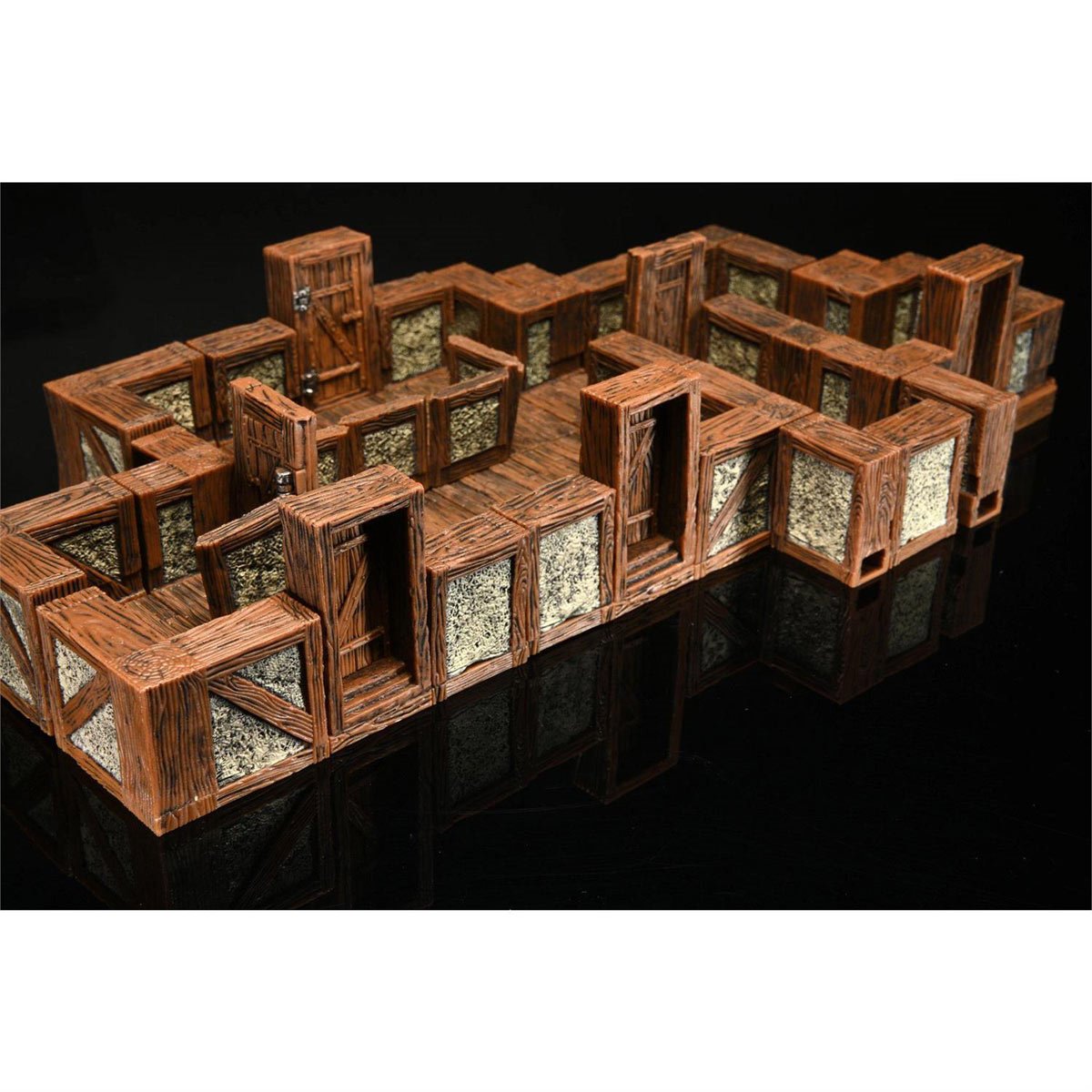 WarLock Tiles Expansion Pack 1-Inch Town and Village Straight Walls Accessory Pack - Image 5