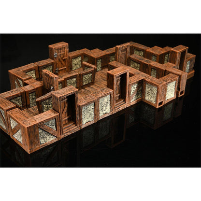 WarLock Tiles Expansion Pack 1-Inch Town and Village Straight Walls Accessory Pack - Image 5
