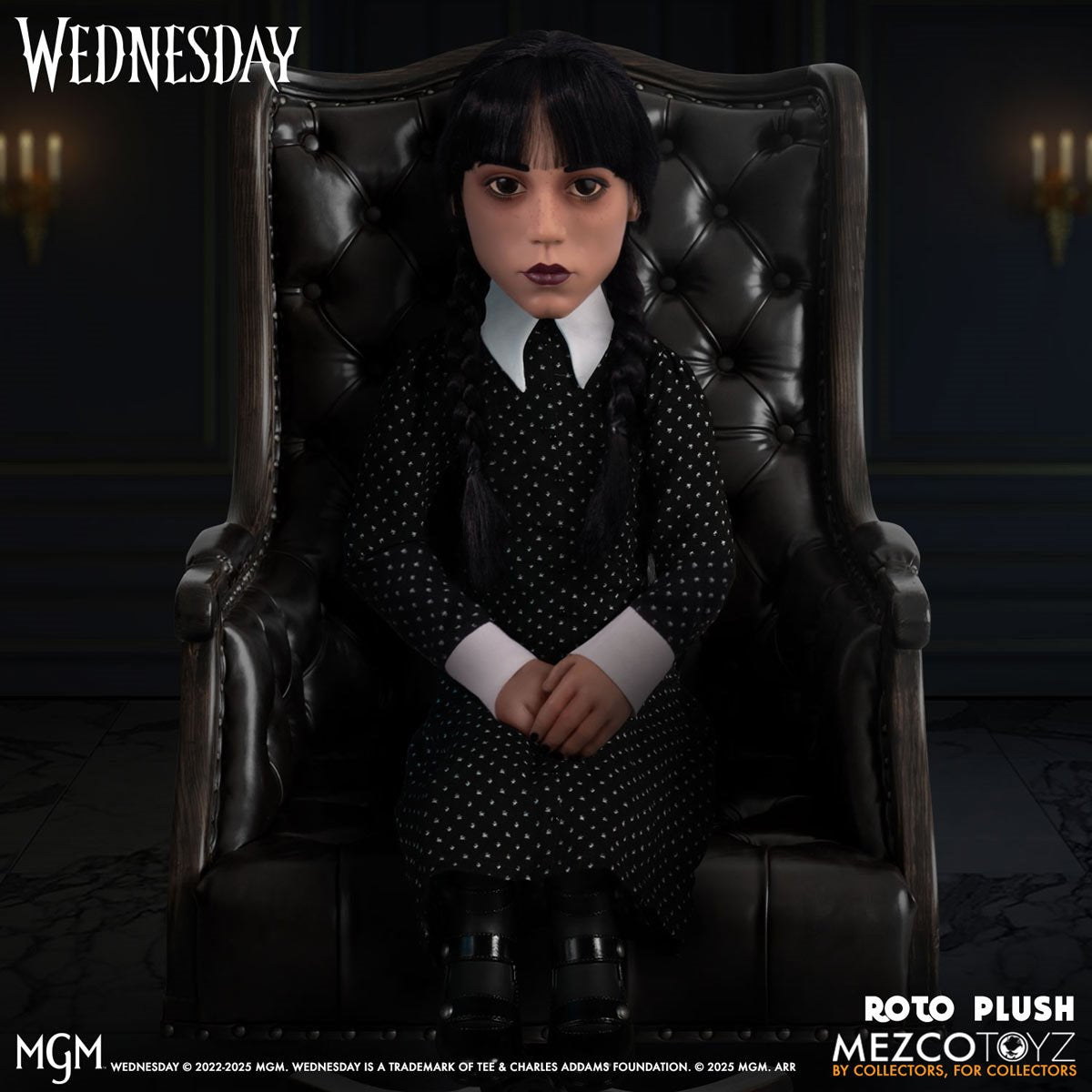 Wednesday Addams Mezco Designer Series 18-Inch Roto Plush Doll - Image 2