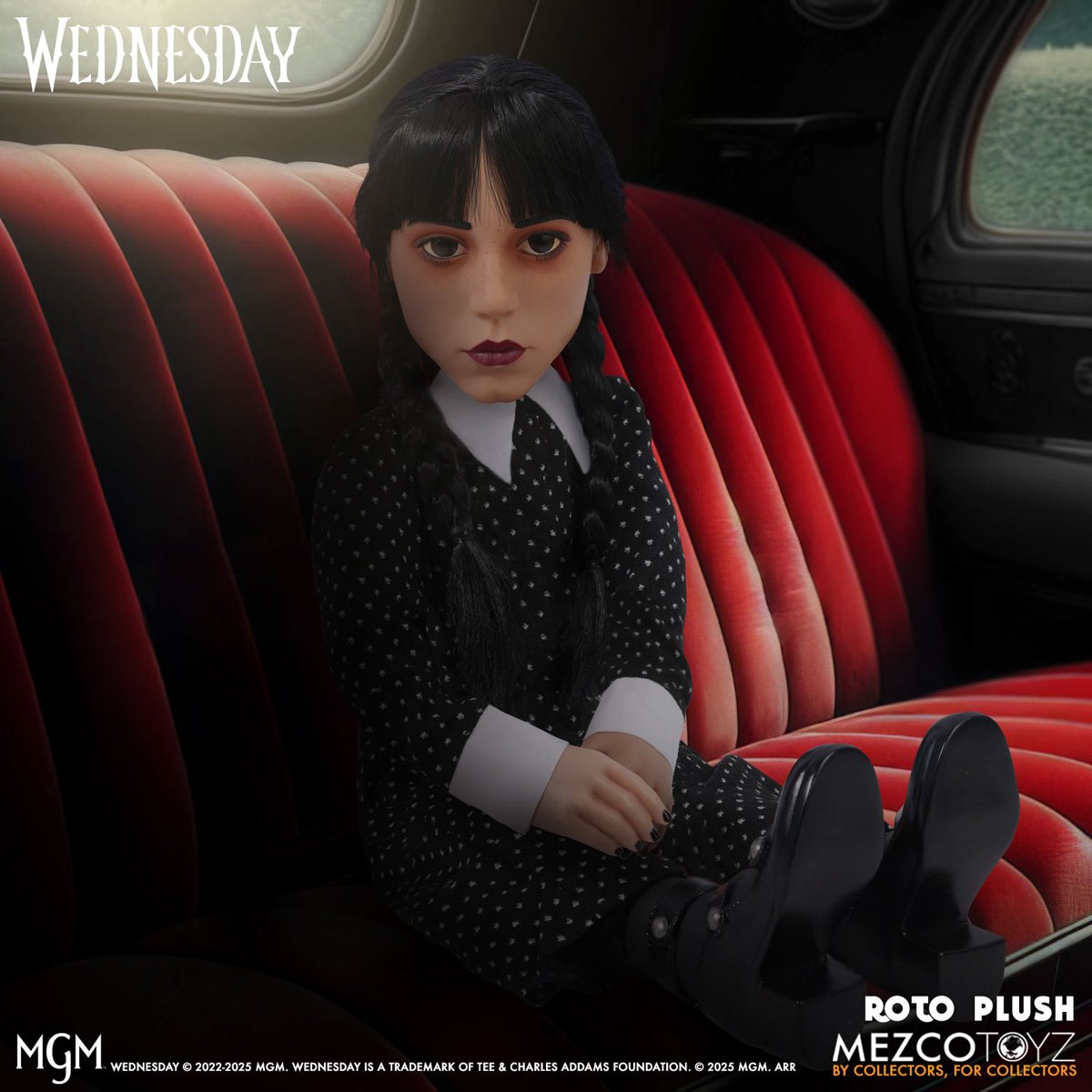 Wednesday Addams Mezco Designer Series 18-Inch Roto Plush Doll - Image 4
