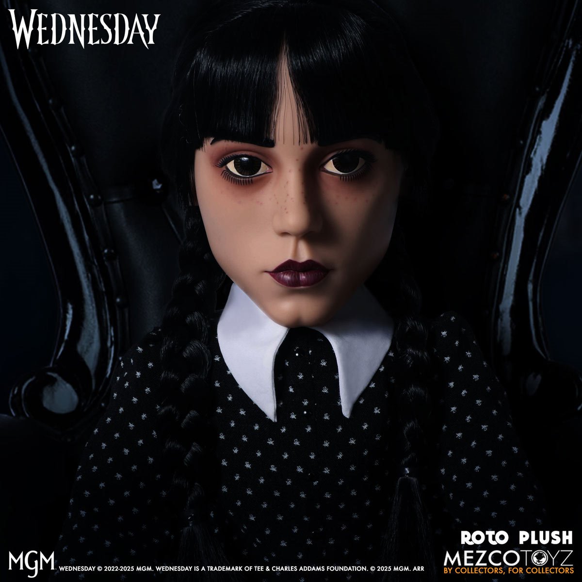 Wednesday Addams Mezco Designer Series 18-Inch Roto Plush Doll - Image 5