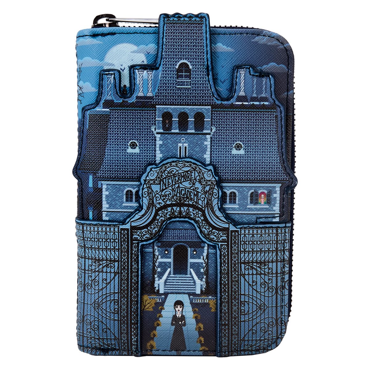 Wednesday Nevermore Castle Zip-Around Wallet - Image 2