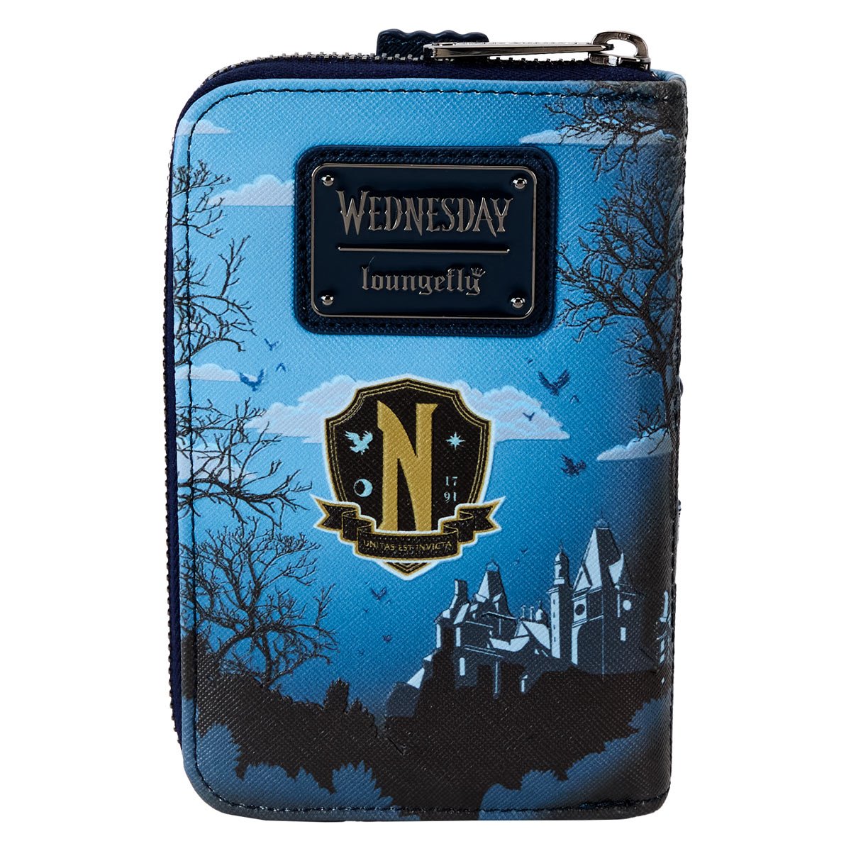 Wednesday Nevermore Castle Zip-Around Wallet - Image 4