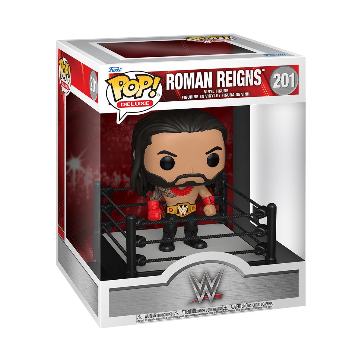 WWE Roman Reigns in Ring Deluxe Funko Pop! Vinyl Figure #201 - Image 2