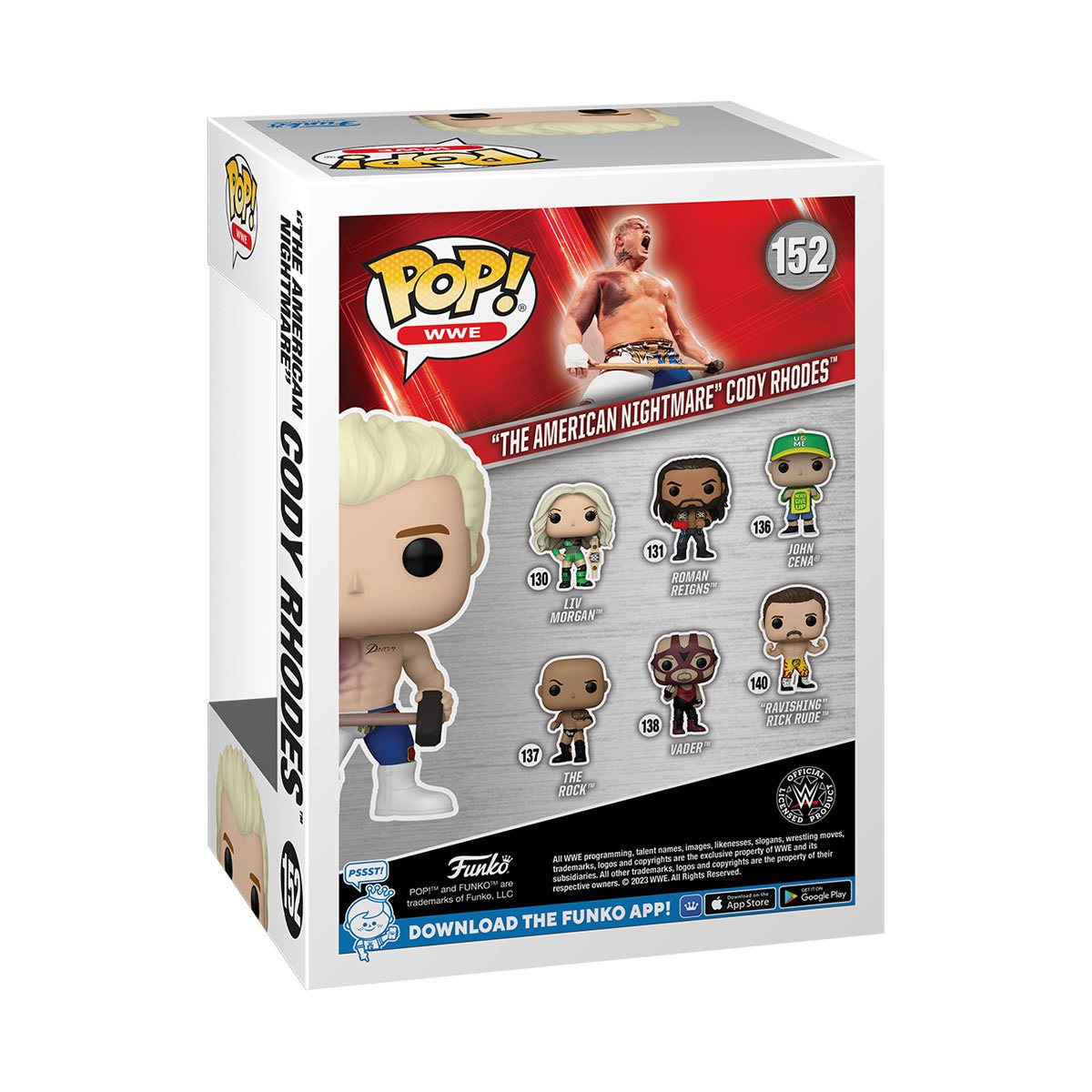 WWE The American Nightmare Cody Rhodes Funko Pop! Vinyl Figure #152 - Image 3