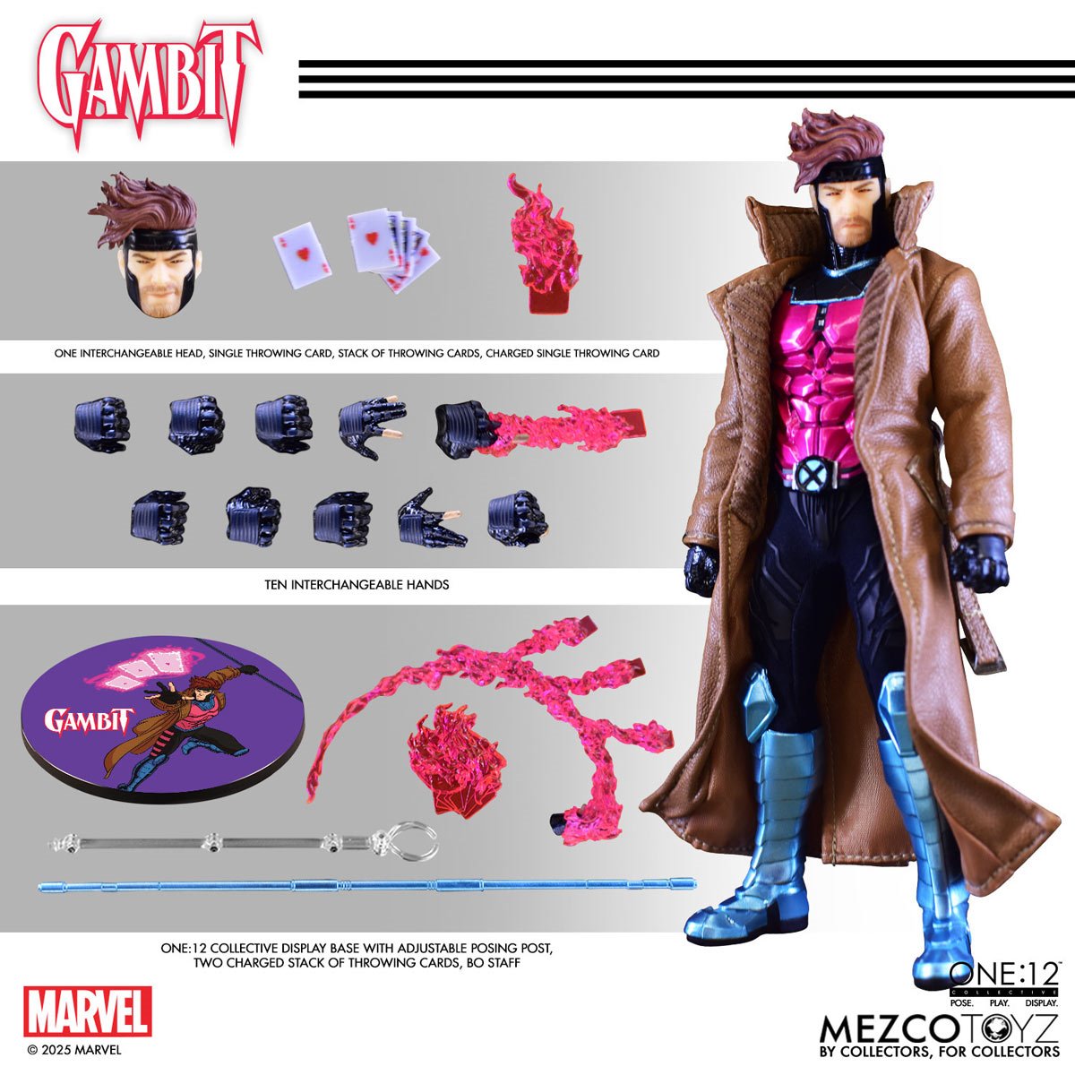 X-Men Gambit One:12 Collective Action Figure - Image 2